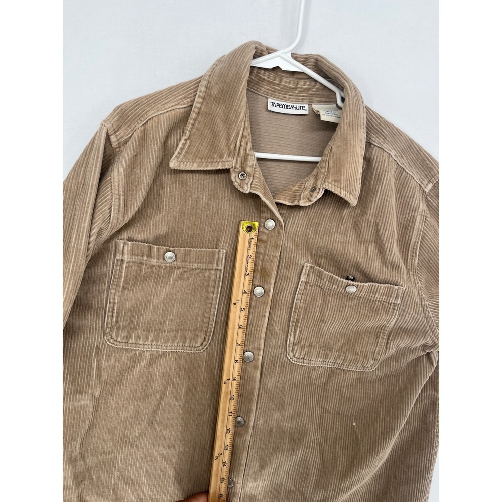 Tapemeasure Corduroy Shirt Mens Large Tan Brown Cotton Button Down Long Sleeve L - Picture 6 of 8